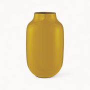 Vase Metal Oval Yellow 30cm