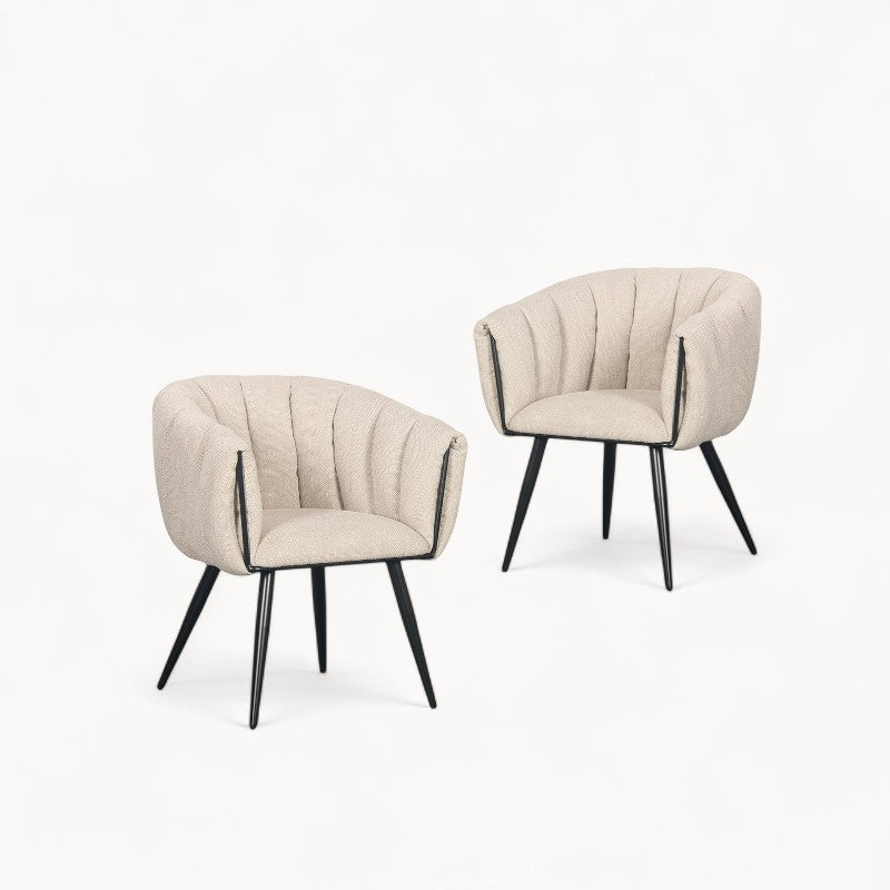 Gestoffeerde stoelen Cairo, 2 stuks