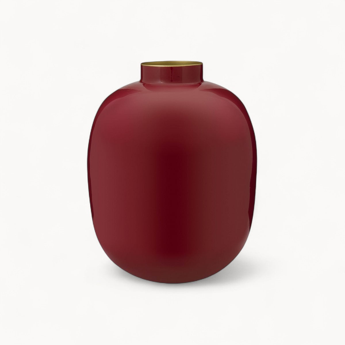 Vase Metal Dark Red 32cm