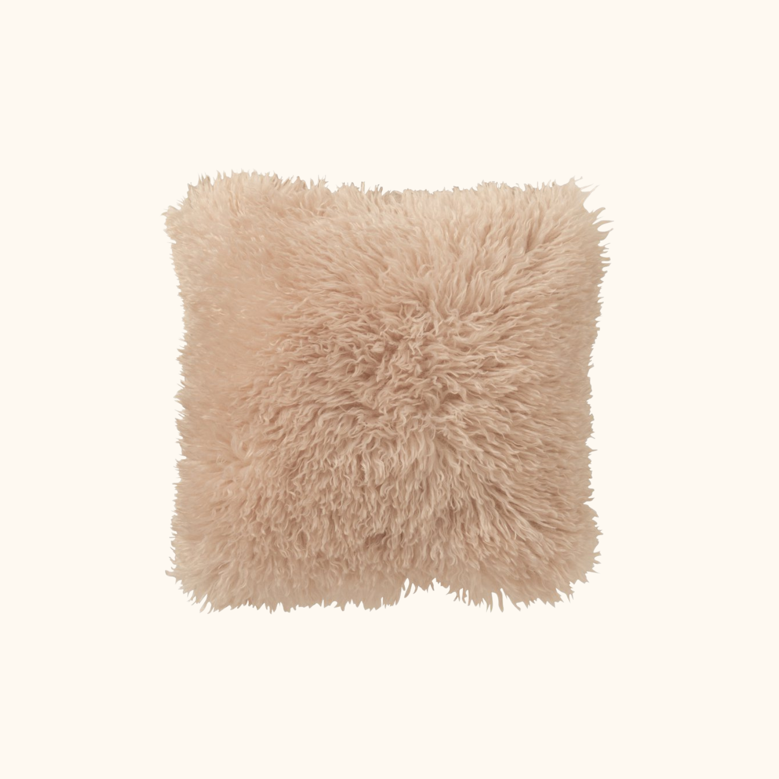 Sierkussen Hana met zachte textuur in een verfijnde beige tint