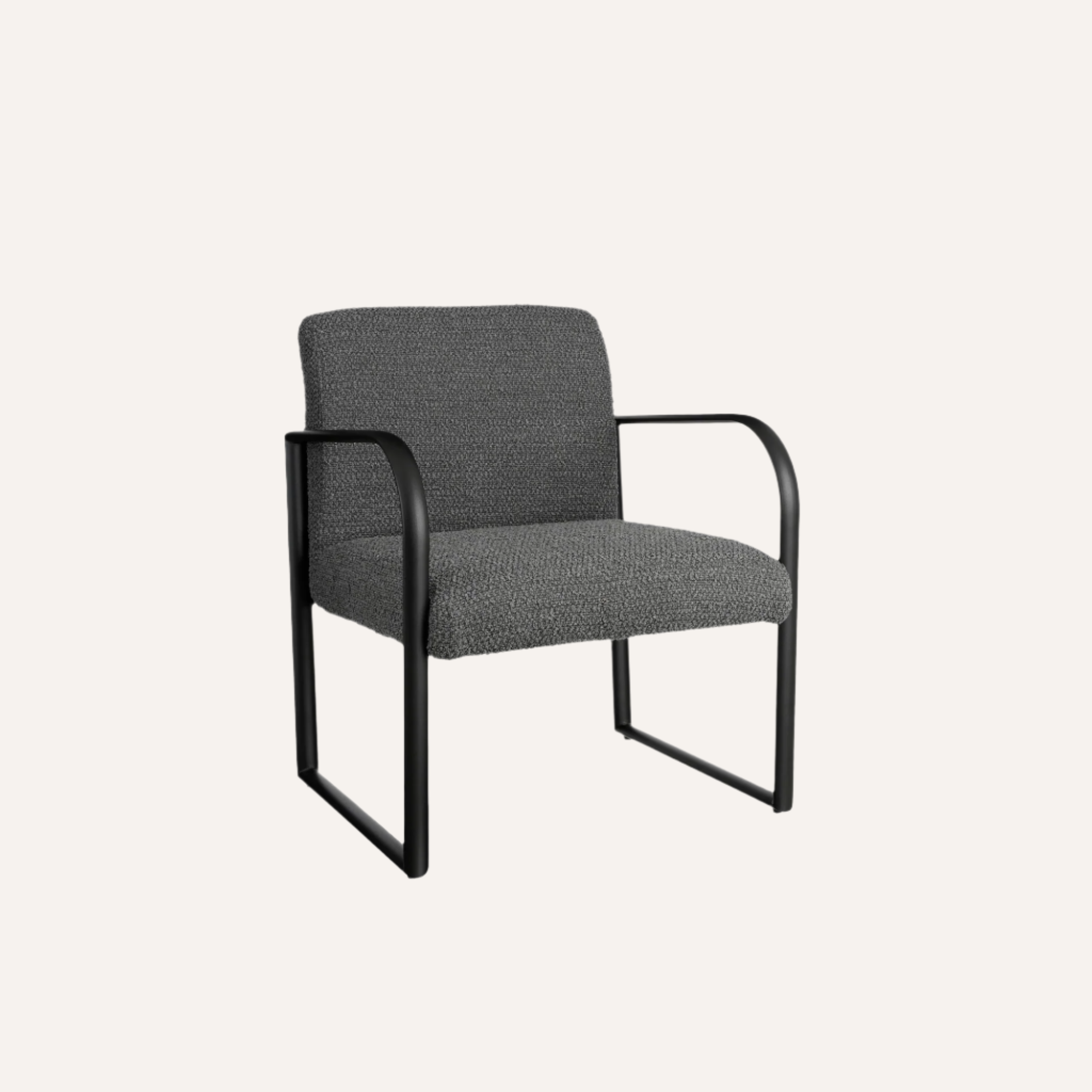 Symon Fauteuil - Donkergrijs / Bouclé