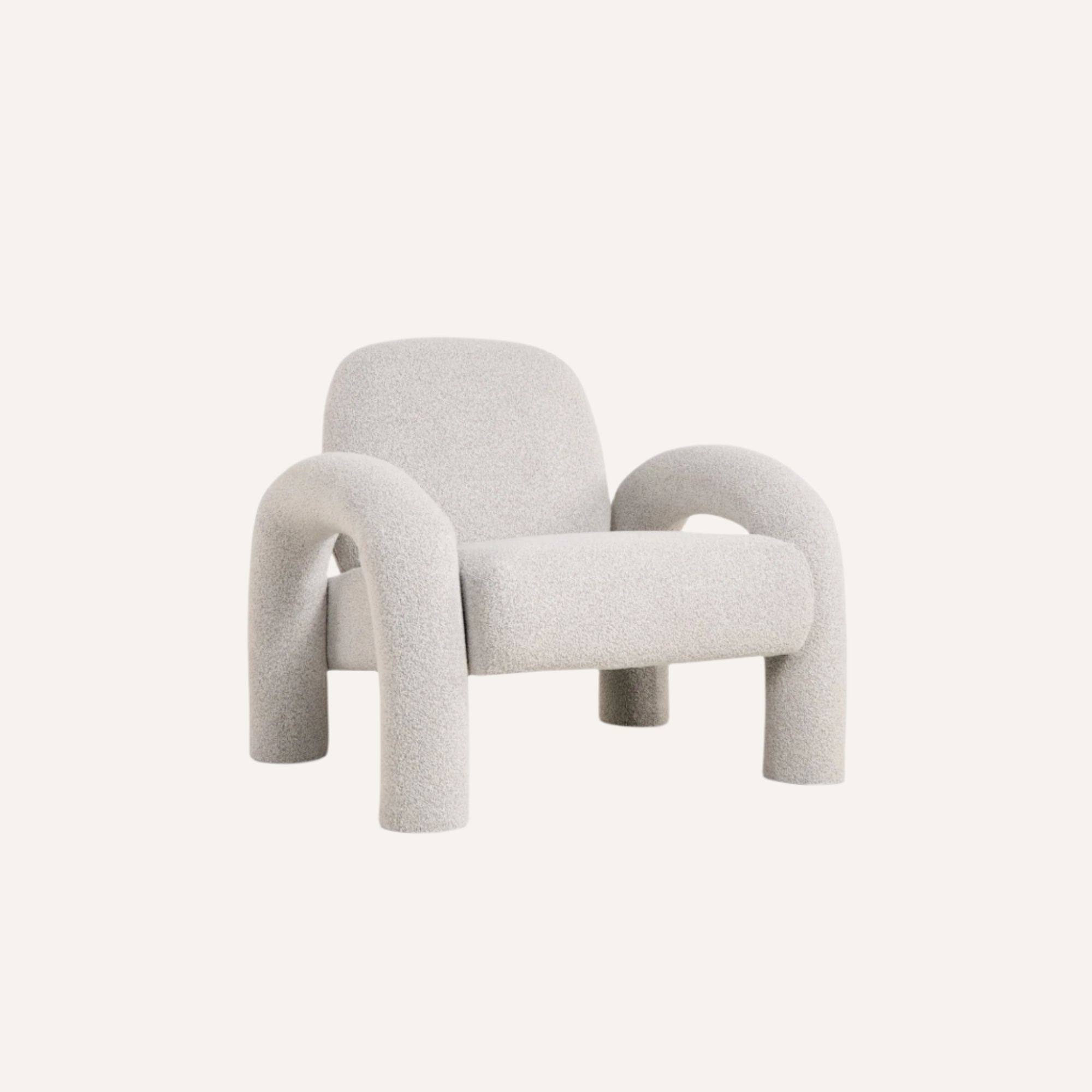 Fauteuil Phiel - Bouclé Naturel