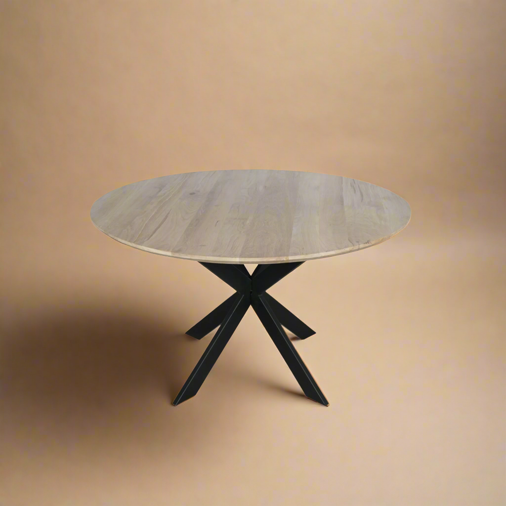 Eiken eettafel Ferris | Rond 130 cm | Naturel