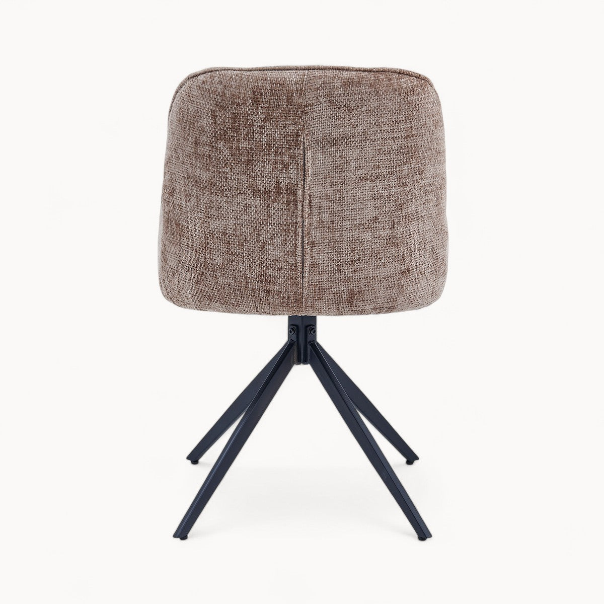 Eetkamerstoel Lily van Stof in Taupe, 2 stuks