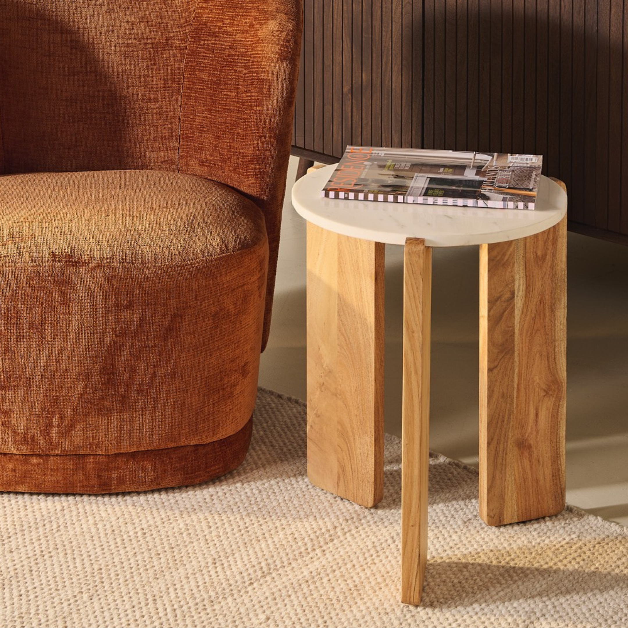 Bijzettafel Avelle van marmer