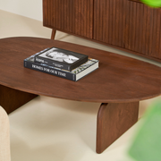 Ovale salontafel Calera van mangohout