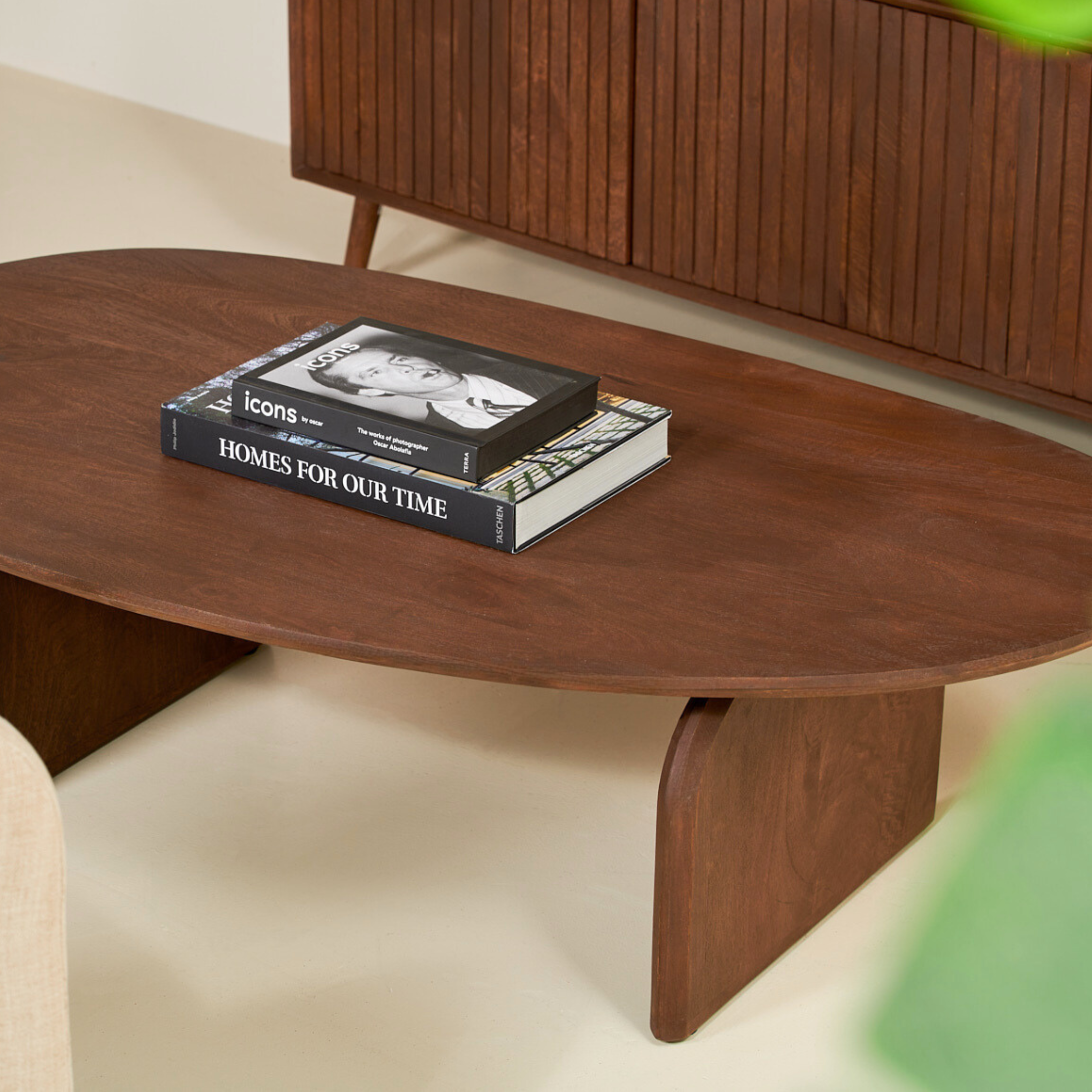 Ovale salontafel Calera van mangohout