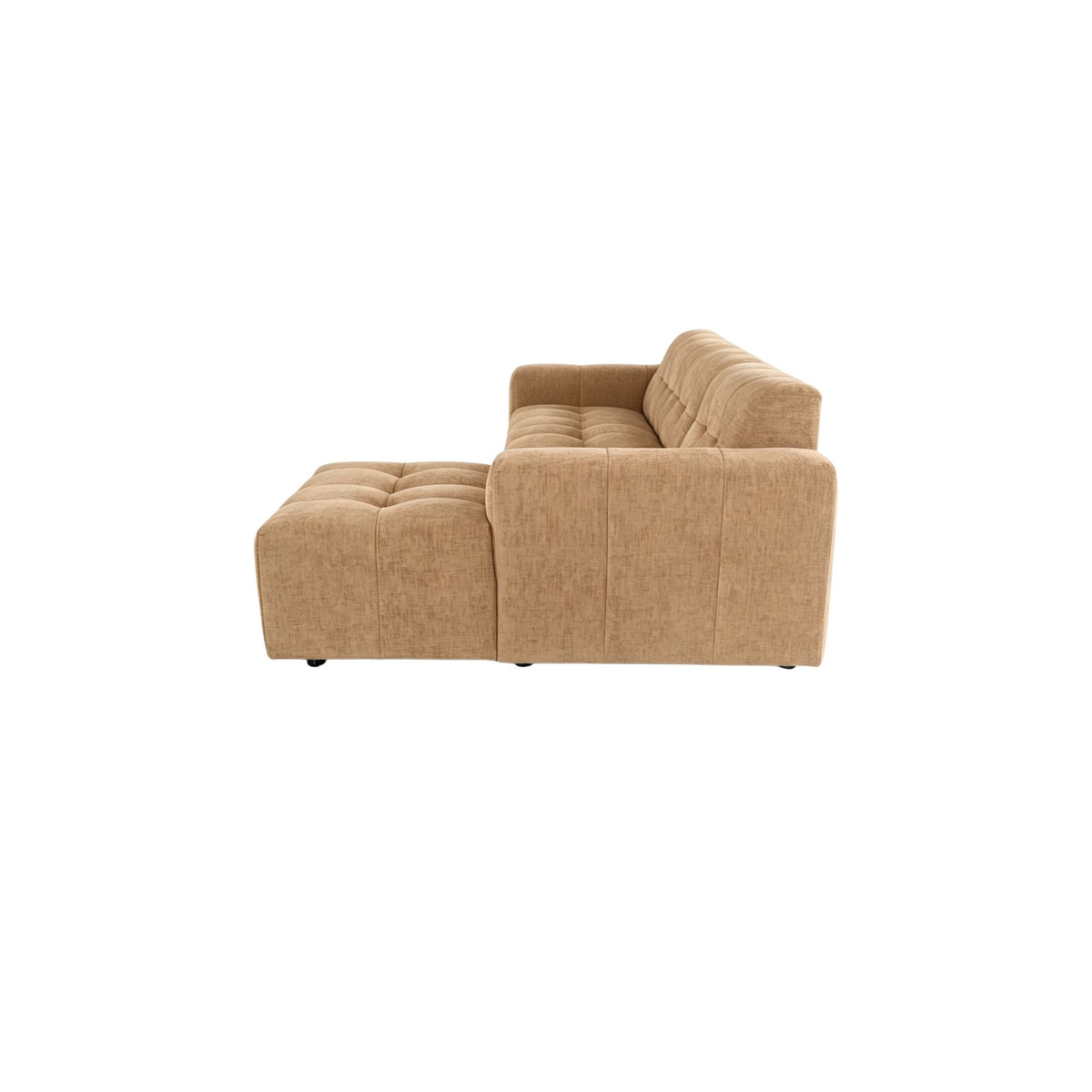 Aika MySofa Nagi Loungebank Camel, 2,5 zits links + lounge rechts, achteraanzicht