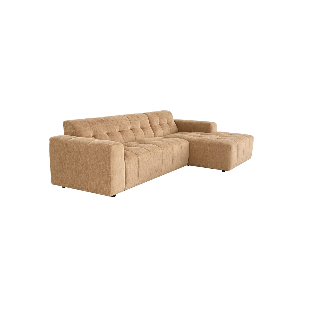 Aika MySofa Nagi Loungebank Camel, schuin vooraanzicht