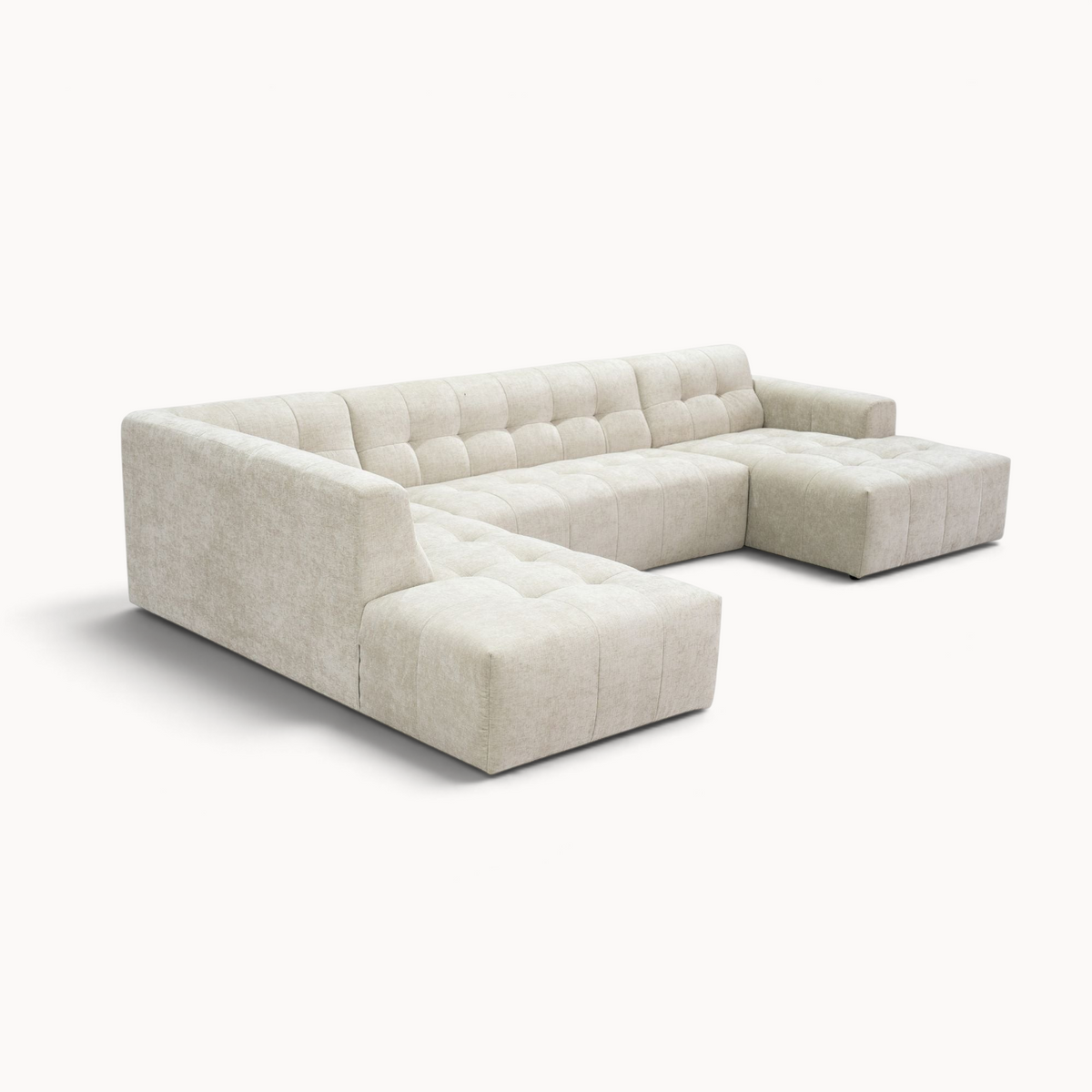 Aika MySofa Nagi U-bank Beige, ottomane links, detail