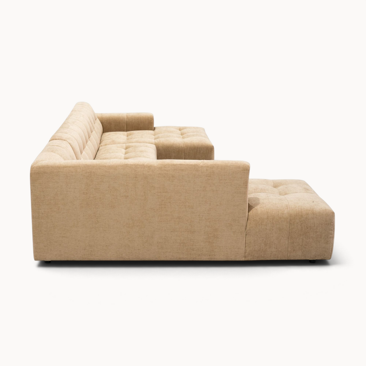 Aika MySofa Nagi U-bank Camel, ottomane links, zijaanzicht