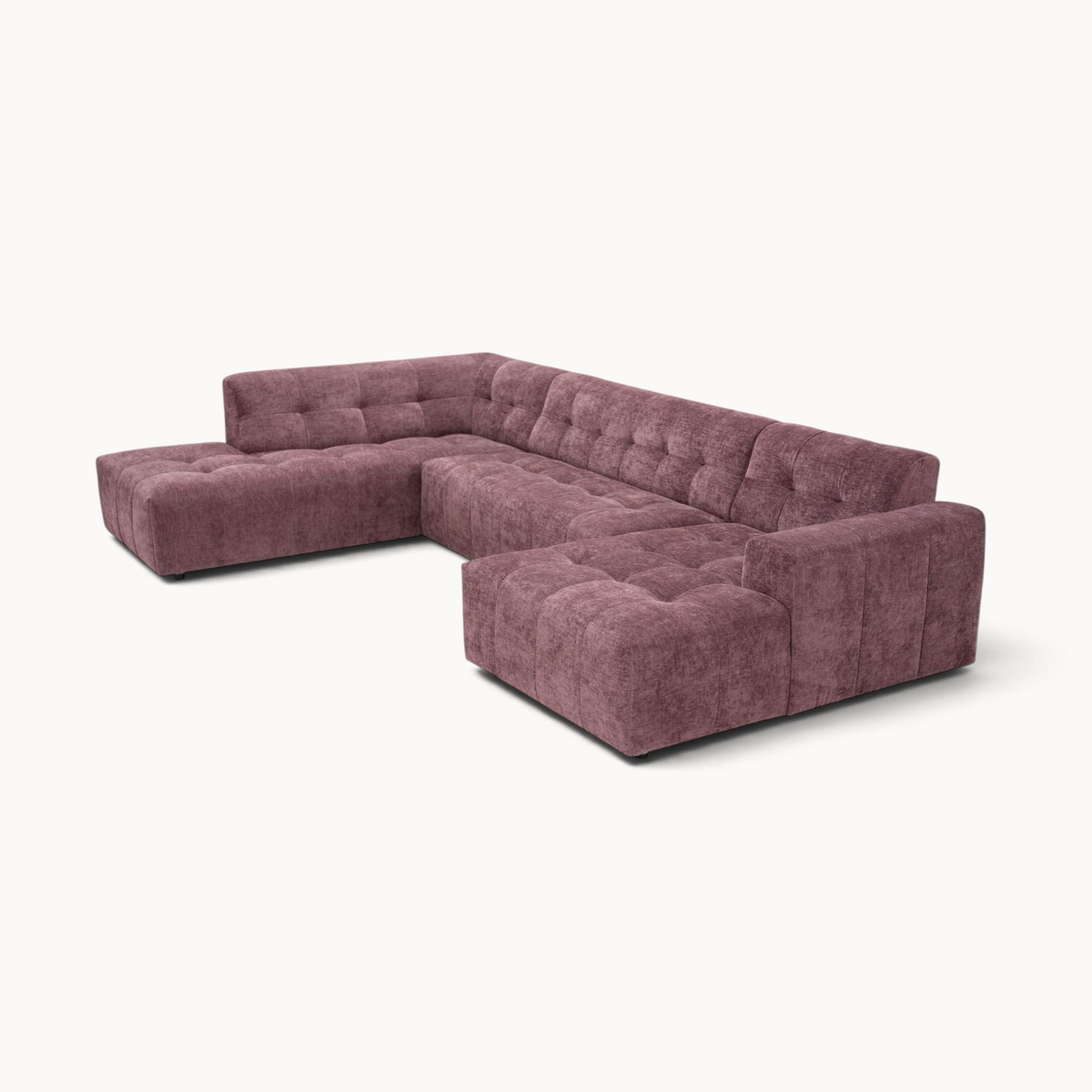 MySofa Nagi U-bank Paars Ottomane links