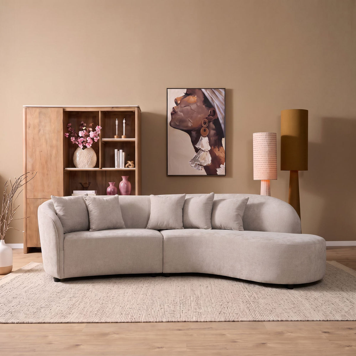 MySofa Sora Hoekbank Licht grijs Lounge rechts