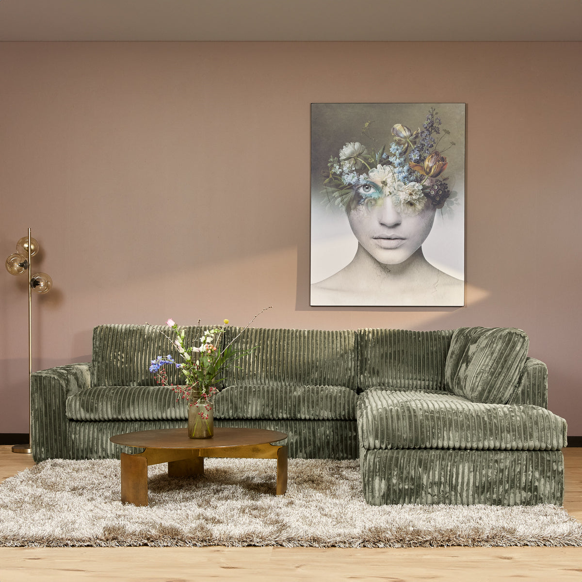 SPIEGELEN - Yuki Hoekbank Groen divan rechts 1