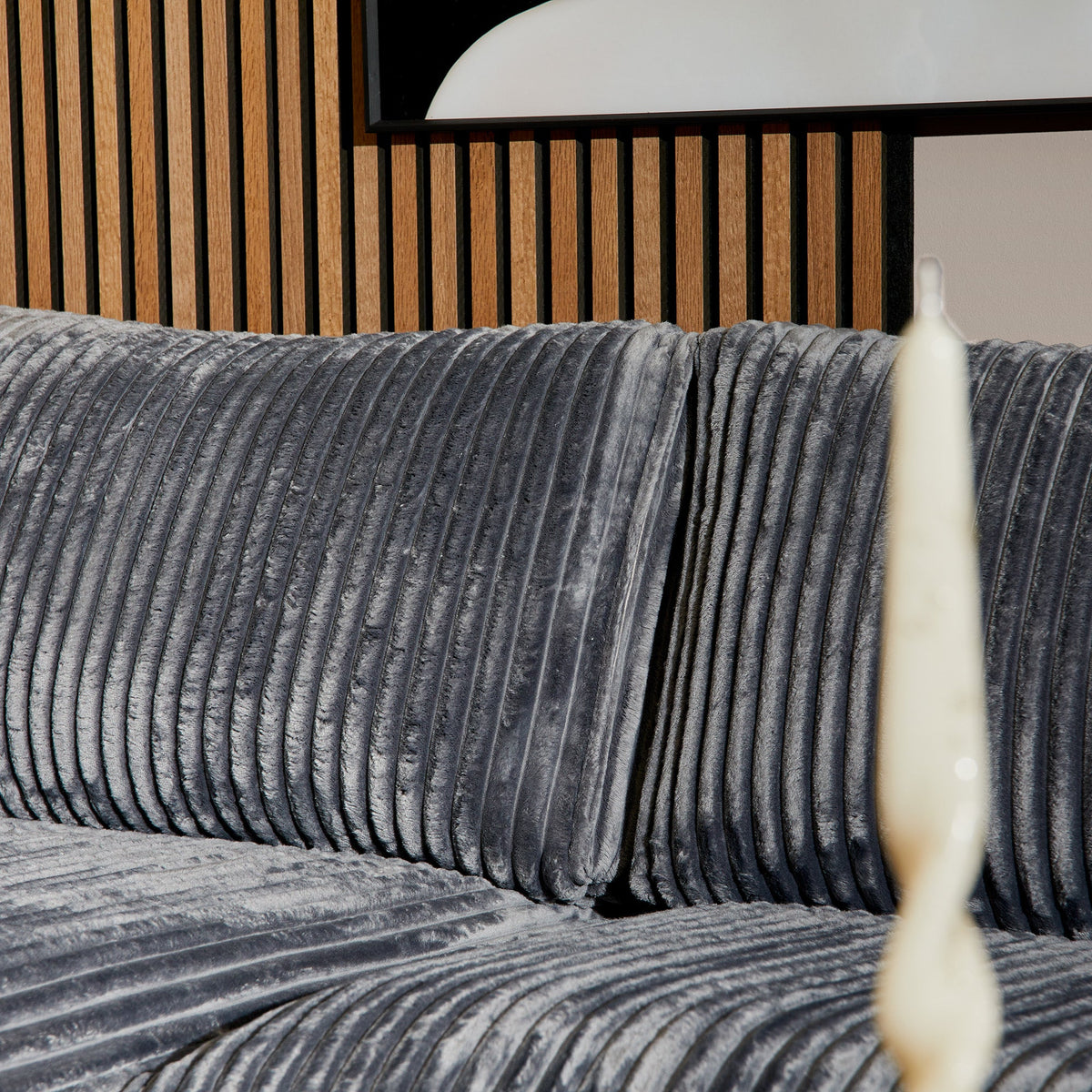 Aika MySofa Yuki Hoekbank Antraciet divan links, zijaanzicht