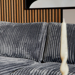 Aika MySofa Yuki Hoekbank Antraciet divan links, zijaanzicht