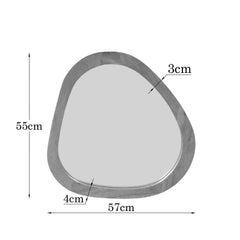 Organische spiegel Kumo Licht mango 55 centimeter, maatvoering