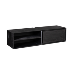 Zwevend tv meubel Luwte Zwart 120 cm