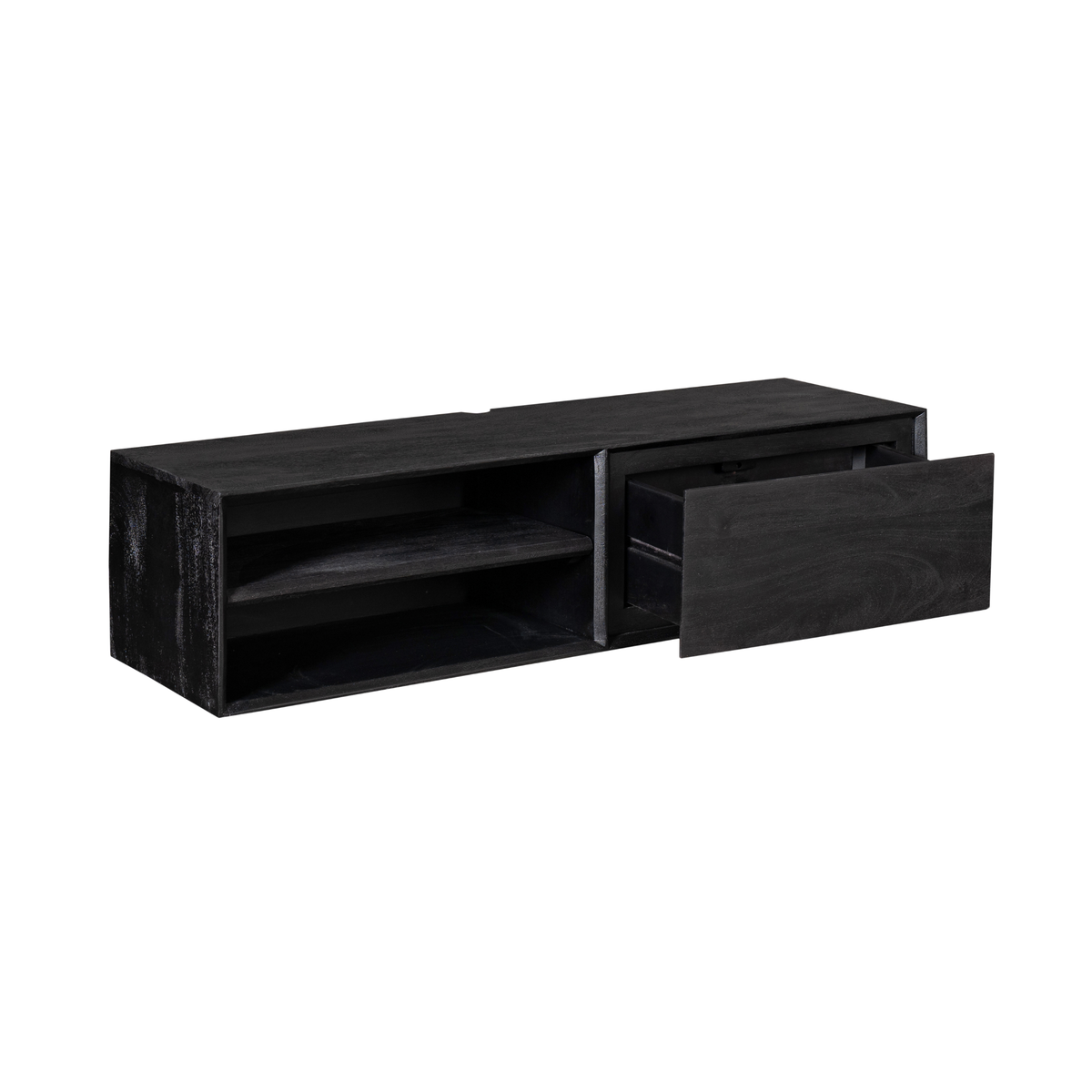 Zwevend tv meubel Luwte Zwart 120 cm