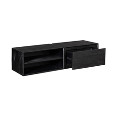 Zwevend tv meubel Luwte Zwart 120 cm