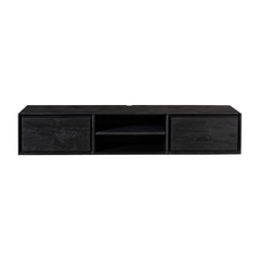 Zwevend tv meubel Luwte Zwart 160 cm