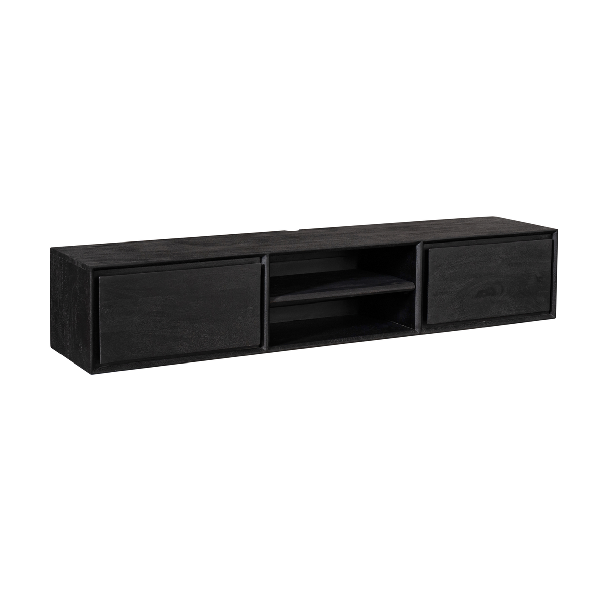 Zwevend tv meubel Luwte Zwart 160 cm