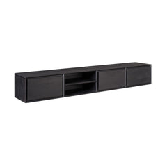 Zwevend tv meubel Luwte Zwart 200 cm