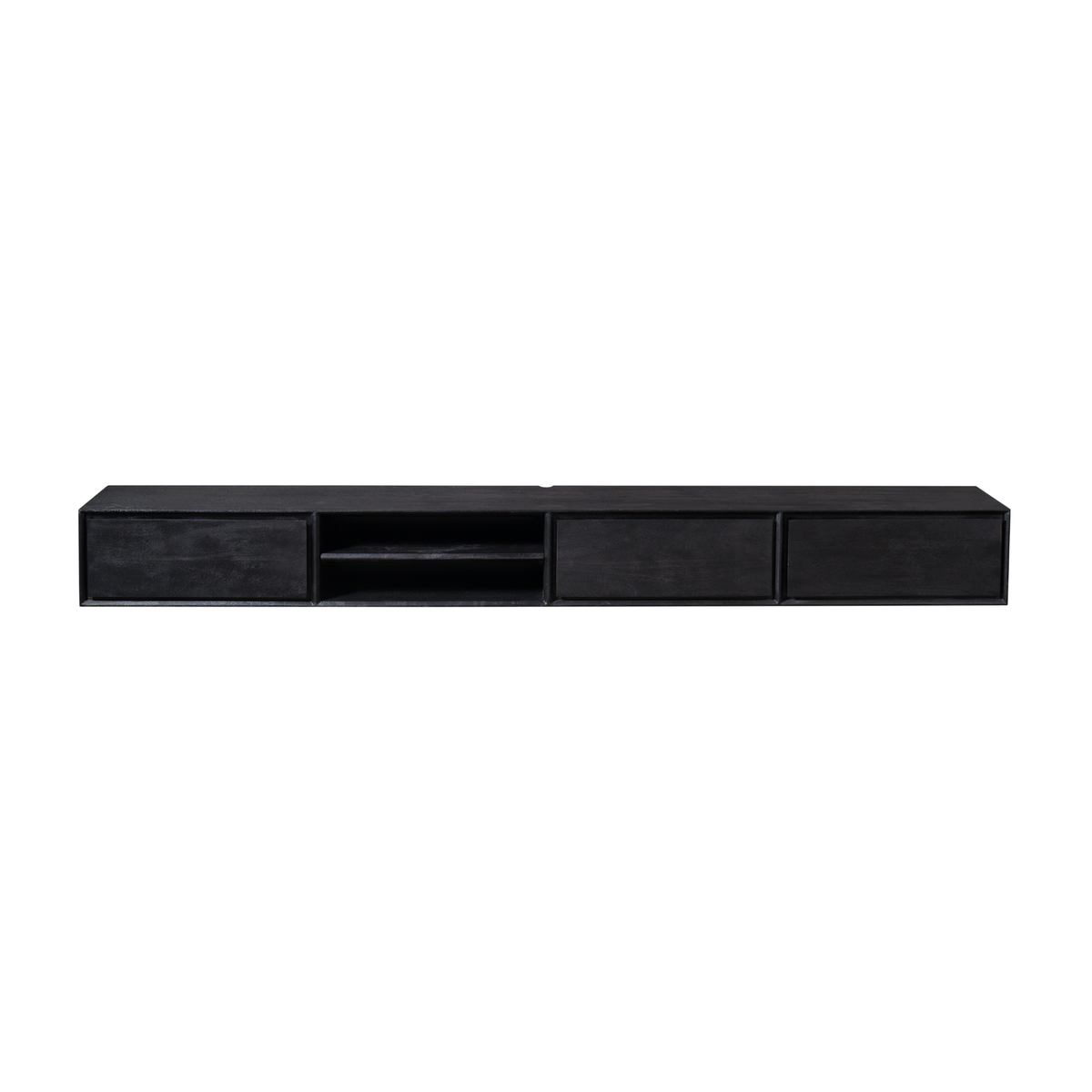 Zwevend tv meubel Luwte Zwart 240 cm