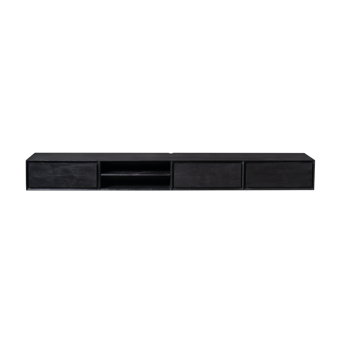 Zwevend tv meubel Luwte Zwart 280 cm