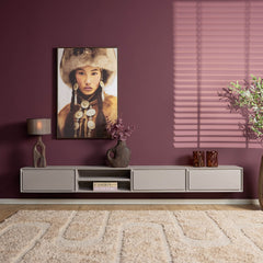 Zwevend tv meubel Luwte 240 cm Taupe