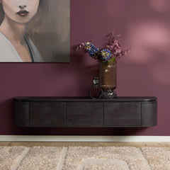 Aika Engawa tv meubel Zwart 160 cm