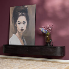 Aika Engawa tv meubel Zwart 240 cm zijaanzicht