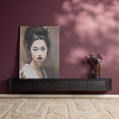 Aika Engawa tv meubel Zwart 280 cm