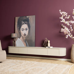 Aika Engawa tv meubel Zand 280 cm zijaanzicht