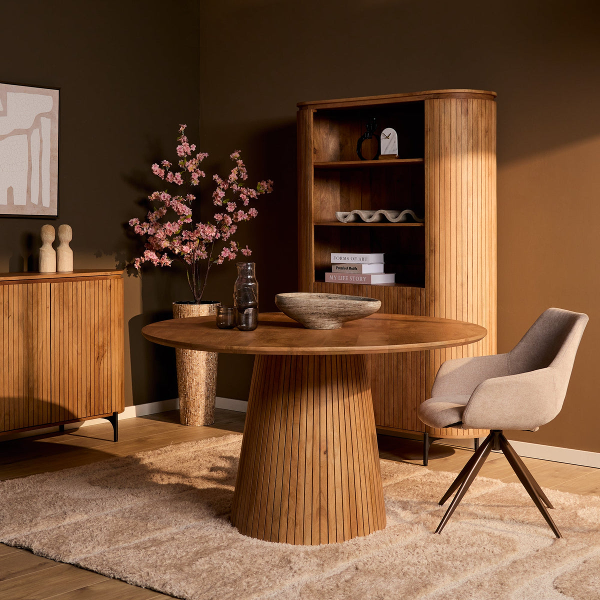 Ronde eettafel Tansu Naturel