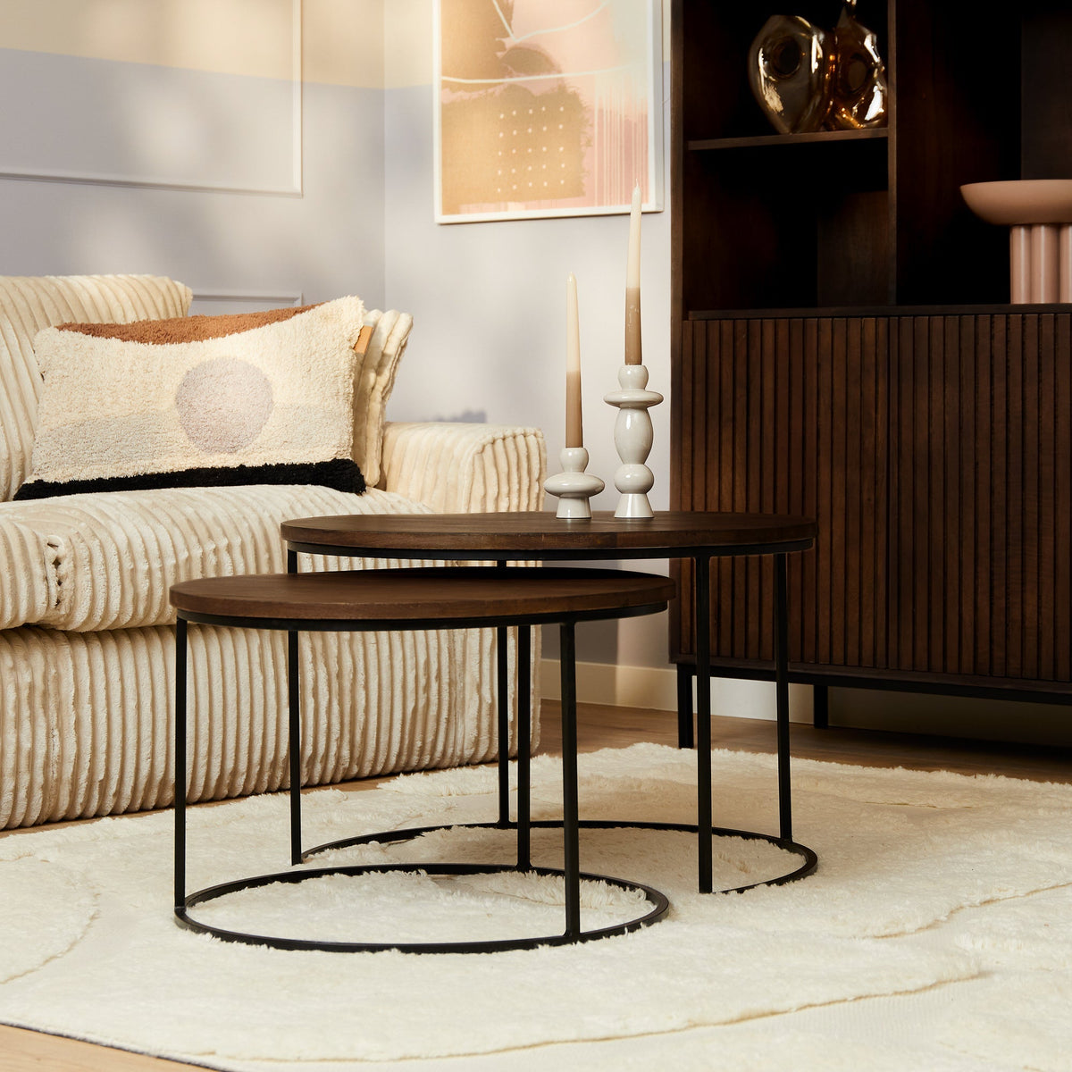 Salontafel set Sova Bruin