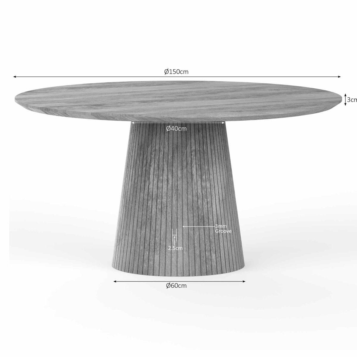 Ronde eettafel Tansu-27