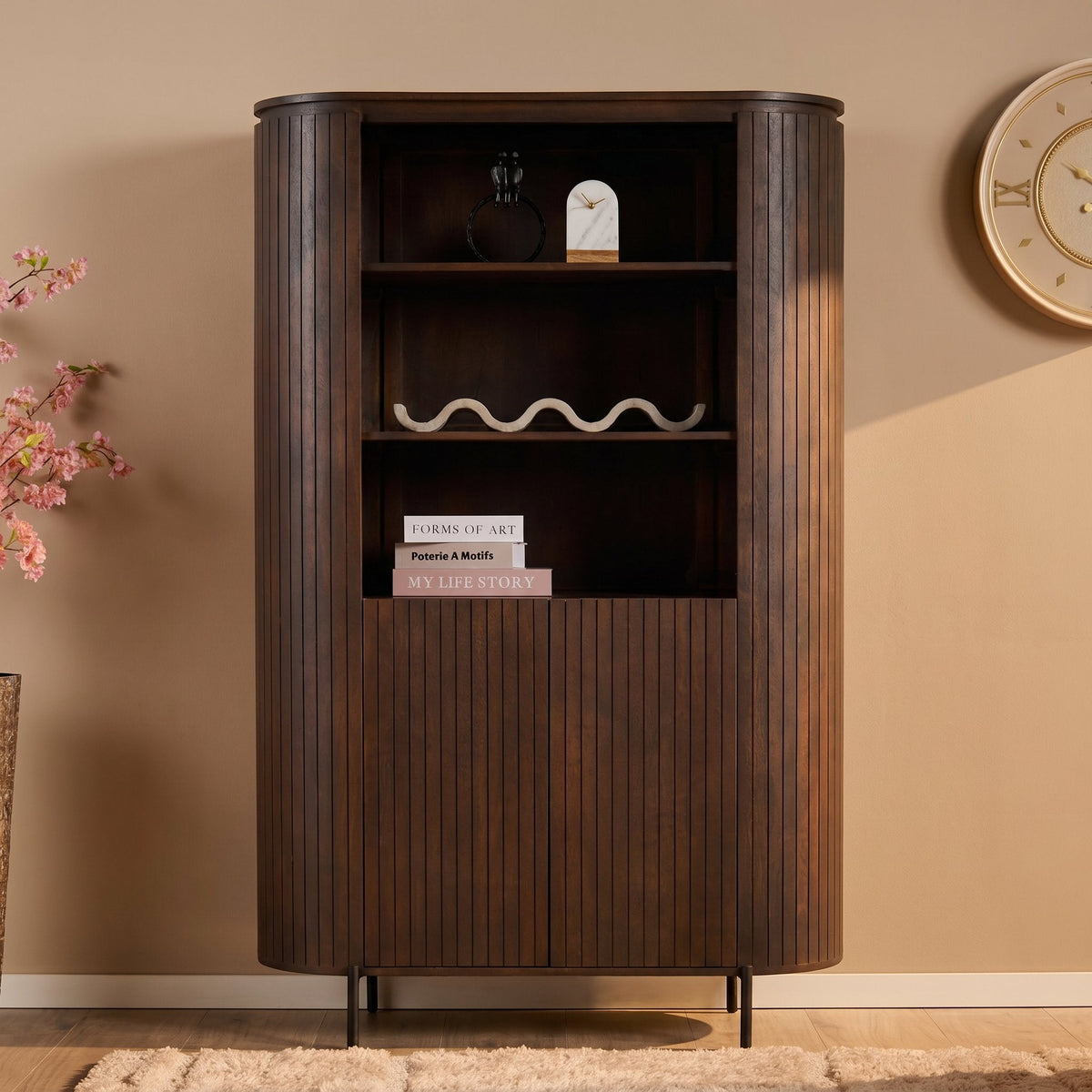 Wandkast Tansu Bruin