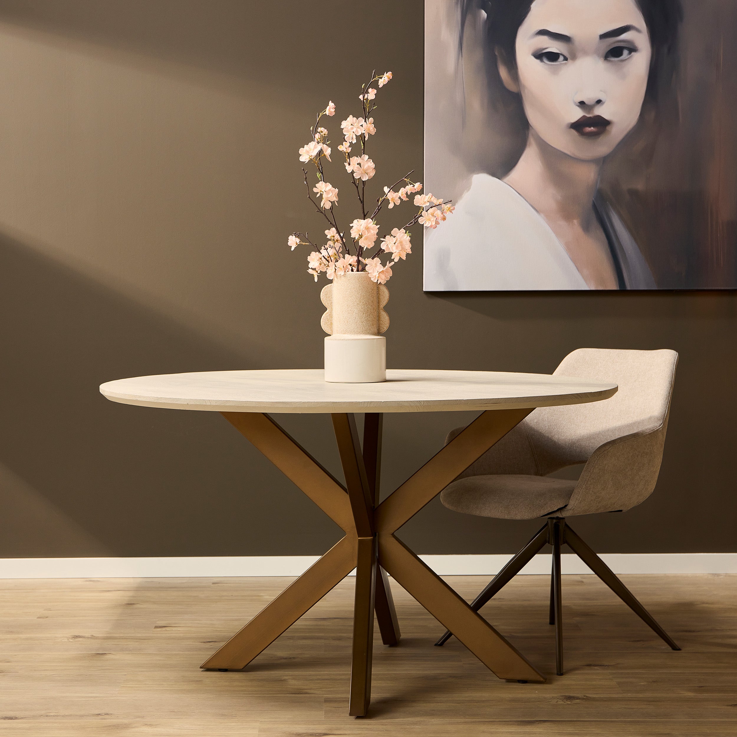 Lissaro Eettafel van mangohout – Rond 110 cm