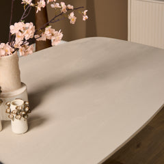 Eettafel Sova Ovaal Zand, alle maten