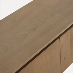 Aika zwevend tv meubel Iwa in naturel hout met een strak en minimalistisch design