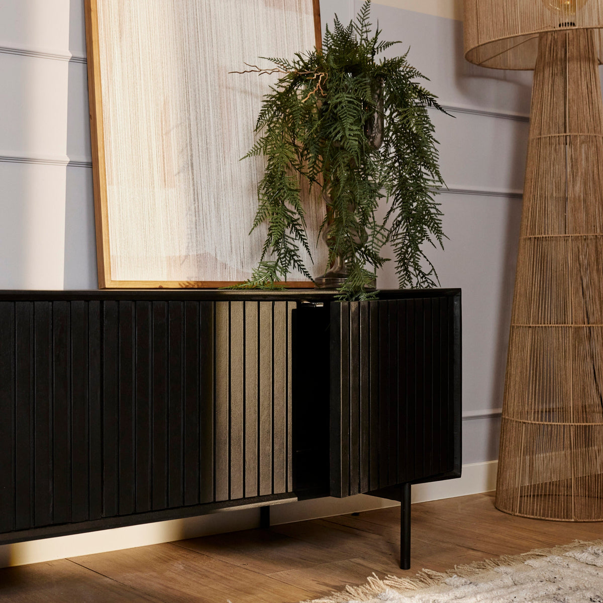 Tv meubel Sova 165 en 210 cm Zwart