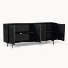 Dressoir Sova 210 cm Zwart