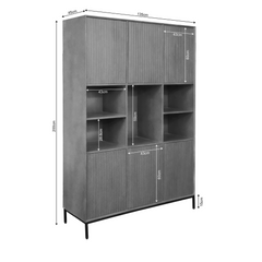 Boekenkast Sova 135 cm Zwart