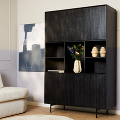Boekenkast Sova 135 cm Zwart