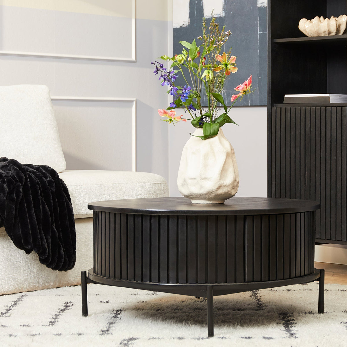 Ronde salontafel Sova Zwart
