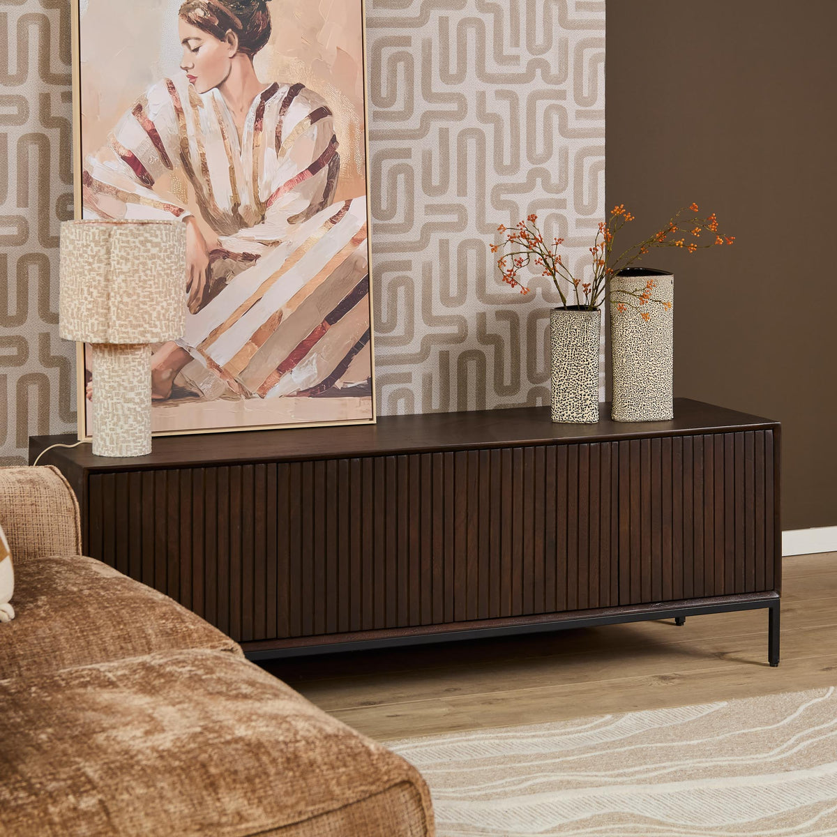 Tv meubel Sova 165 cm Bruin