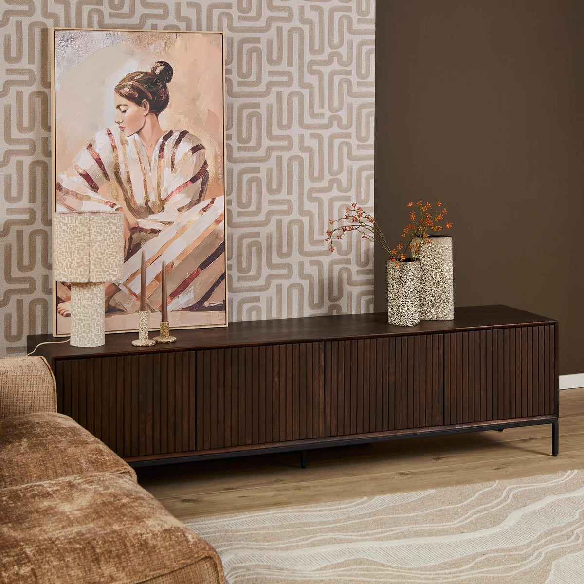 Tv meubel Sova 210 cm Bruin