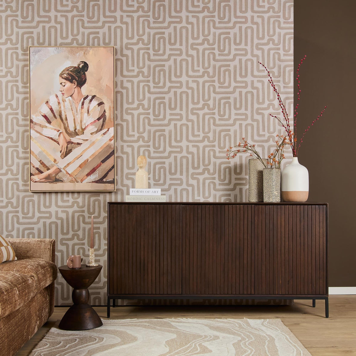 Dressoir Sova 165 cm Bruin