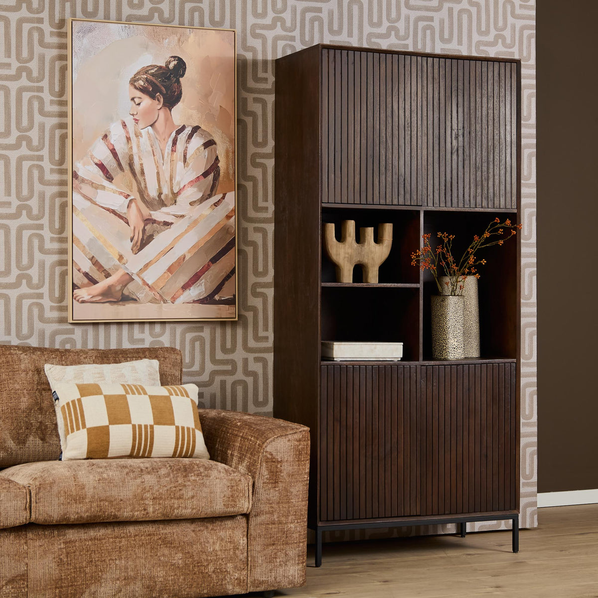 Boekenkast Sova 90 cm Bruin